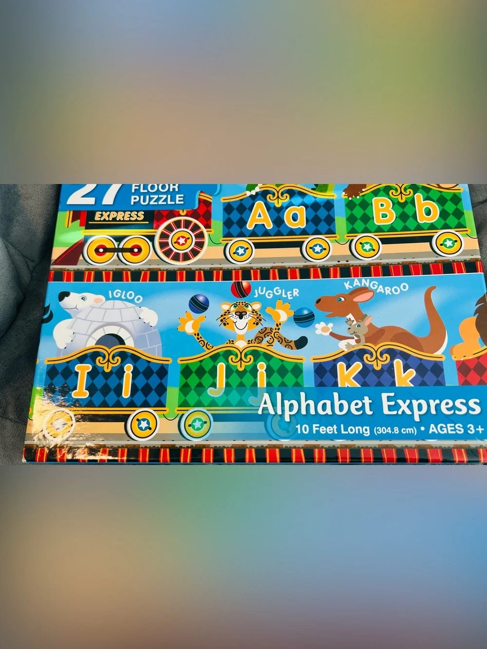 Melissa & Doug Alphabet Express Floor Puzzle - Blue & Green